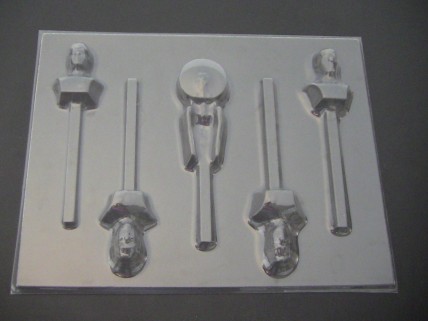 446sp Star Trecky Chocolate or Hard Candy Lollipop Mold
